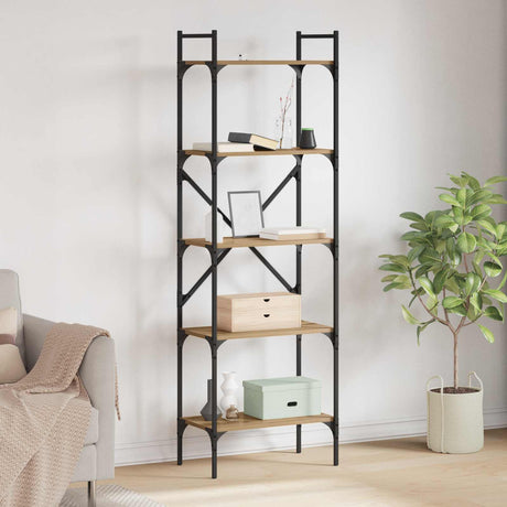 Vidaxl boekenkast 5-laags 56 x 32 x 174 cm bewerkt hout artisan eiken