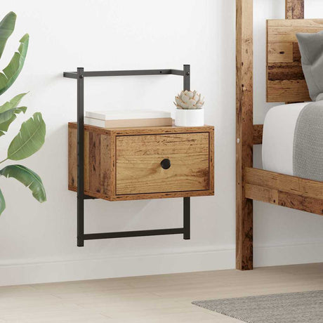Vidaxl nachtkastje 2 st oudhout 35 x 30 x 51 cm bewerkt hout