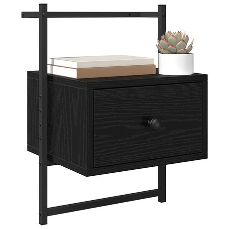 Vidaxl nachtkastje 2 st zwart eiken 35 x 30 x 51 cm bewerkt hout