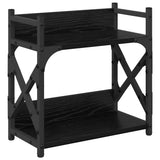 Vidaxl printerstand zwart eiken 40 x 20 x 40 cm bewerkt hout