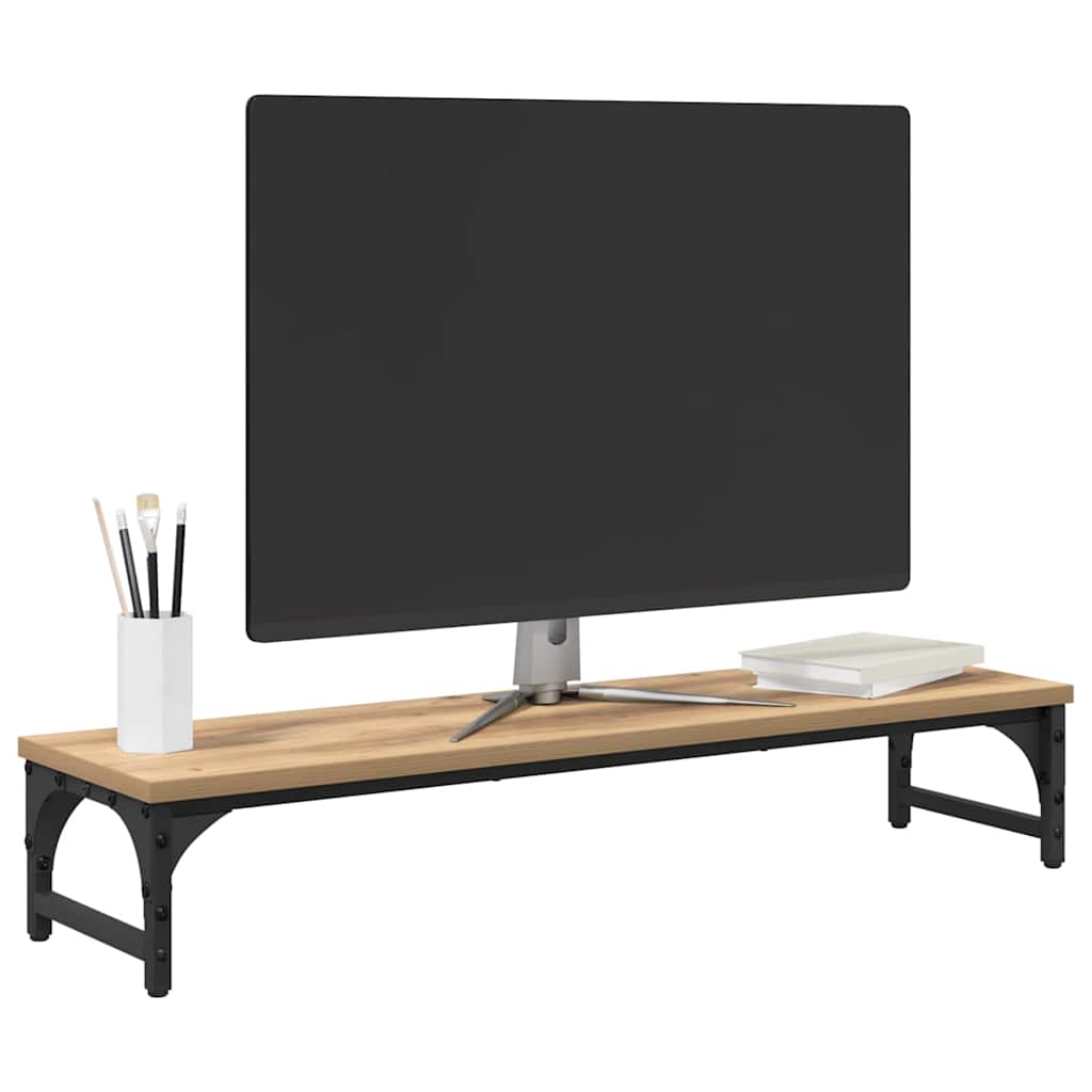 Vidaxl monitor stand artisan eiken 85 x 23 x 15,5 cm bewerkt hout