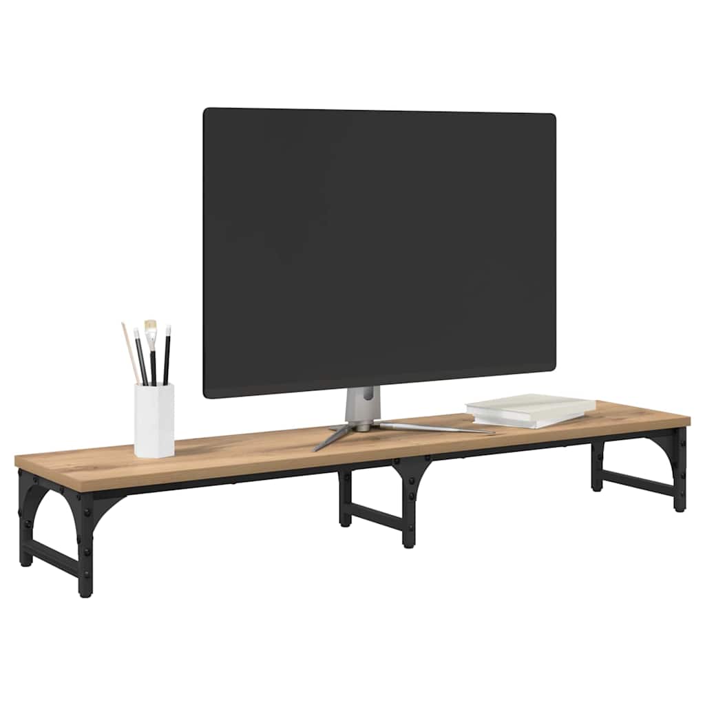 Vidaxl monitor stand artisan eiken 105 x 23 x 15,5 cm bewerkt hout