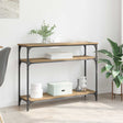 Vidaxl wandtafel artisan eiken 100 x 29 x 75 cm bewerkt hout