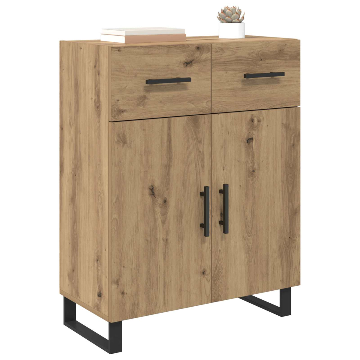 Vidaxl dressoir artisan eiken 69,5 x 34 x 90 cm bewerkt hout