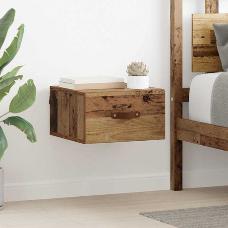 Vidaxl wandkastje 35 x 35 x 20 cm bewerkt hout oud hout