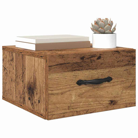 Vidaxl nachtkastje 2 st oud hout 35 x 35 x 20 cm bewerkt hout