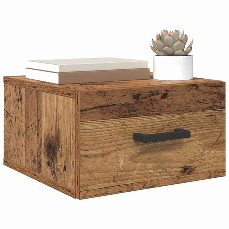 Vidaxl nachtkastje oud hout 35 x 35 x 20 cm bewerkt hout