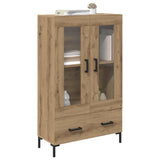 Vidaxl highboard artisan eiken 69,5 x 31 x 115 cm bewerkt hout