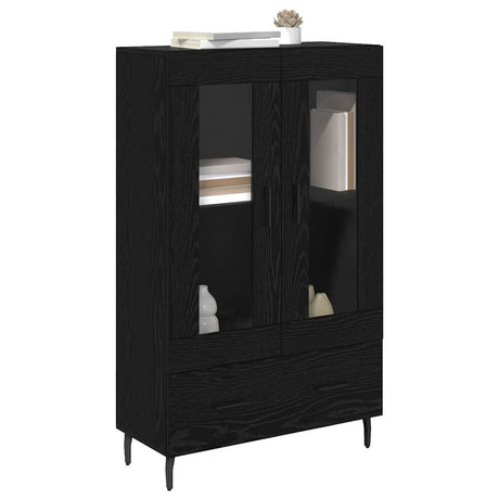 Vidaxl highboard zwart eiken 69,5 x 31 x 115 cm bewerkt hout