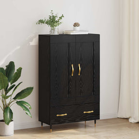 Vidaxl highboard zwart eiken 69,5 x 31 x 115 cm bewerkt hout