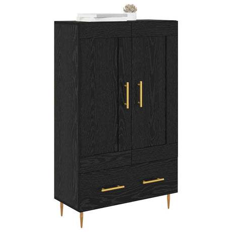 Vidaxl highboard zwart eiken 69,5 x 31 x 115 cm bewerkt hout