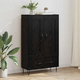 Vidaxl highboard zwart eiken 69,5 x 31 x 115 cm bewerkt hout
