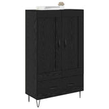 Vidaxl highboard zwart eiken 69,5 x 31 x 115 cm bewerkt hout