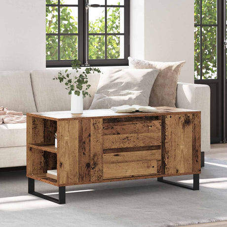 Vidaxl salontafel oud hout 102 x 44,5 x 50 cm bewerkt hout