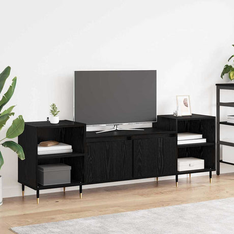 Vidaxl tv-kast 160 x 35 x 55 cm zwart eiken bewerkt hout