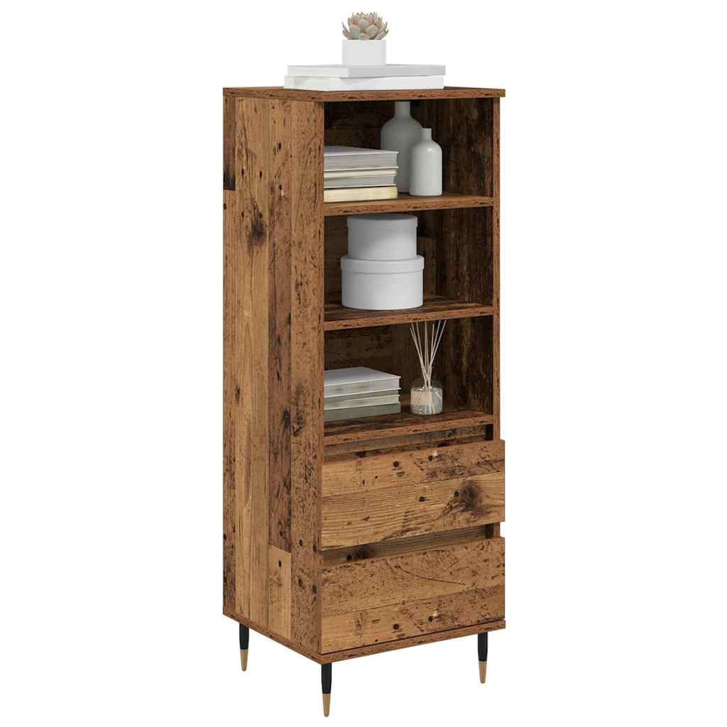 Vidaxl highboard oud hout 40 x 36 x 110 cm bewerkt hout