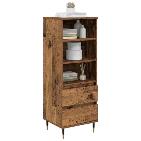 Vidaxl highboard oud hout 40 x 36 x 110 cm bewerkt hout