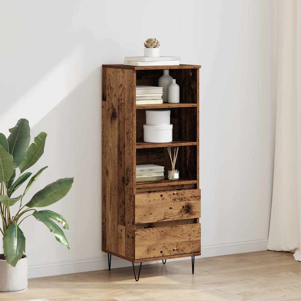 Vidaxl highboard oud hout 40 x 36 x 110 cm bewerkt hout
