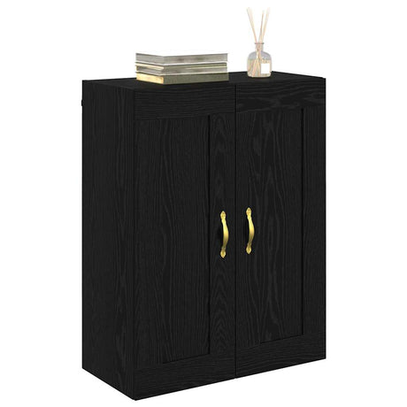 Vidaxl wandkast zwart eiken 69,5 x 34 x 90 cm bewerkt hout