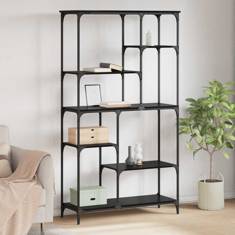 Vidaxl boekenkast 5-laags 99 x 35,5 x 176 cm bewerkt hout zwart eiken