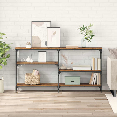 Vidaxl wandtafel oudhout 150 x 29 x 76,5 cm bewerkt hout