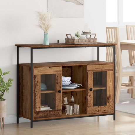 Vidaxl dressoir oud hout 100 x 35 x 80 cm bewerkt hout