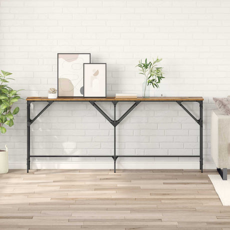 Vidaxl wandtafel oud hout 180 x 30 x 75 cm bewerkt hout