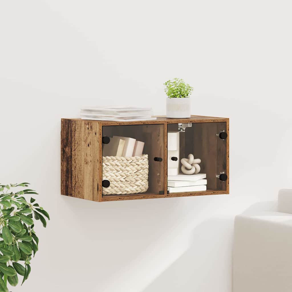 Vidaxl wandkast 68 x 37 x 35 cm bewerkt hout oud hout