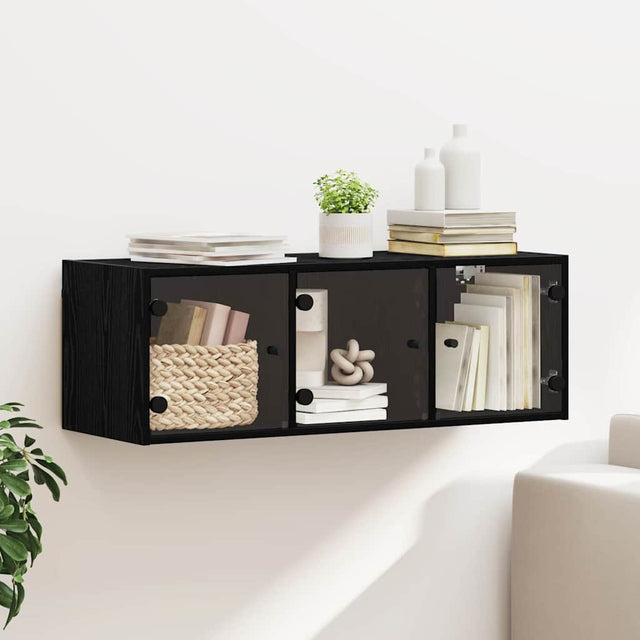 Vidaxl wandkast 102 x 37 x 35 cm bewerkt hout zwart eiken