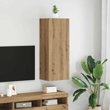 Vidaxl tv wandkast 40,5 x 30 x 102 cm artisan eiken bewerkt hout