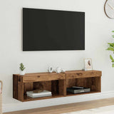 Vidaxl tv-meubelset 2 st oud hout bewerkt hout