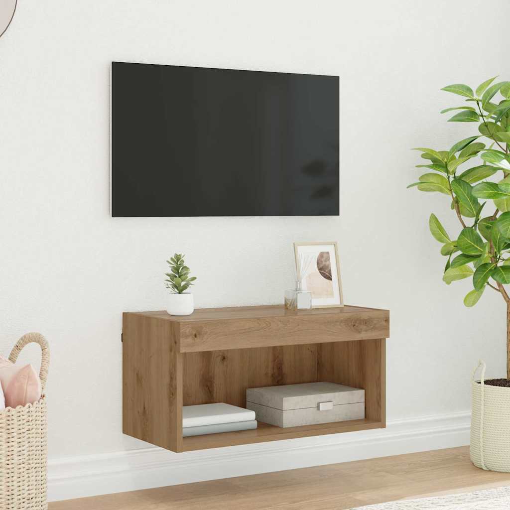 Vidaxl tv-meubelset 60 x 30 x 30 cm artisan eiken bewerkt hout