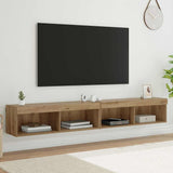 Vidaxl tv-meubelset 2 st artisan eiken bewerkt hout