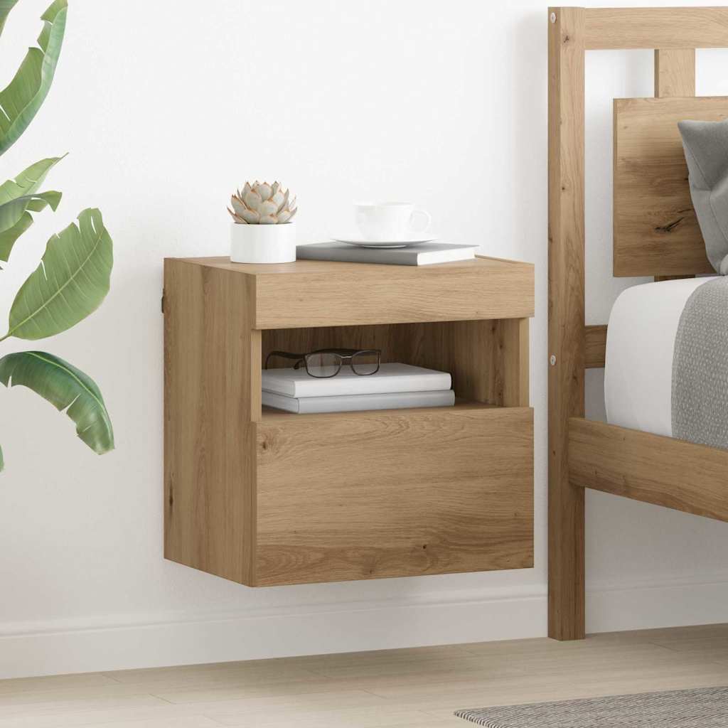 Vidaxl tv wandkasten 2 st artisan eiken bewerkt hout
