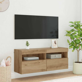 Vidaxl tv wandkast 100 x 30 x 40 cm artisan eiken bewerkt hout