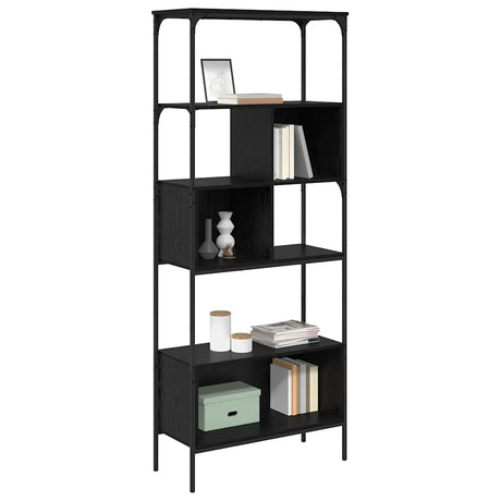 Vidaxl boekenkast 7-laags 76 x 33 x 188,5 cm bewerkt hout zwart eiken