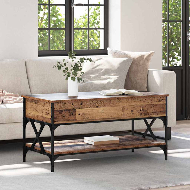 Vidaxl salontafel oud hout 100 x 50 x 50 cm bewerkt hout