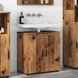 Vidaxl badkamer kast oud hout 61 x 35 x 64 cm bewerkt hout, metaal