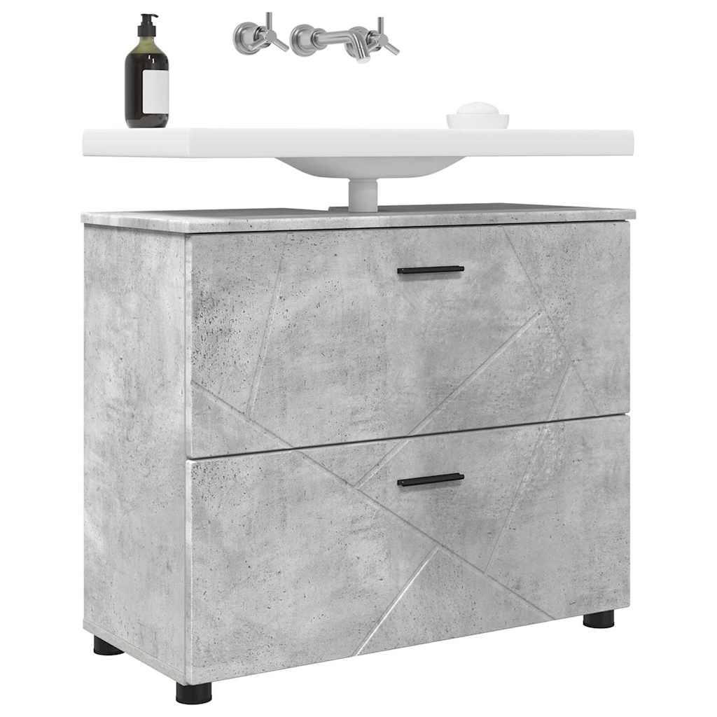 Vidaxl badkamer kast beton grijs 76,5 x 35 x 64 cm