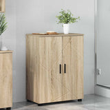 Vidaxl badkamer kast sonoma eiken 60 x 35 x 80 cm bewerkt hout, metaal