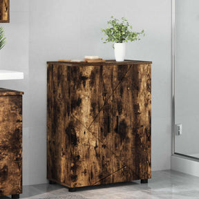 Vidaxl badkamer kast gerookt eiken 60 x 35 x 80 cm
