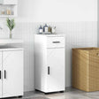 Vidaxl badkamer kast wit 30 x 35 x 80 cm bewerkt hout, metaal