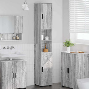 Vidaxl badkamer kast grijs sonoma 30 x 35 x 192 cm