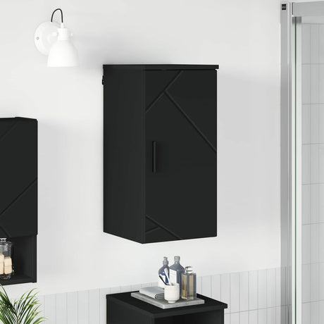 Vidaxl badkamer kast zwart 30 x 31,5 x 61 cm bewerkt hout, metaal