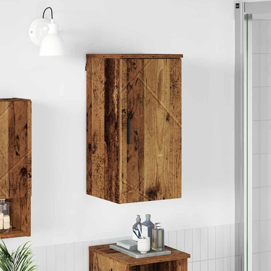 Vidaxl badkamer kast oud hout 30 x 31,5 x 61 cm bewerkt hout, metaal