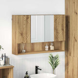 Vidaxl spiegelkast artisan eiken 80 x 17 x 55 cm bewerkt hout