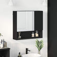 Vidaxl spiegelkast zwart 59 x 17 x 55 cm bewerkt hout