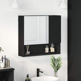 Vidaxl spiegelkast zwart 59 x 17 x 55 cm bewerkt hout