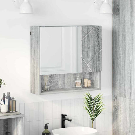 Vidaxl spiegelkast grijs sonoma 59 x 17 x 55 cm bewerkt hout