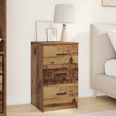 Vidaxl nachtkastje oud hout 38 x 38 x 66 cm bewerkt hout